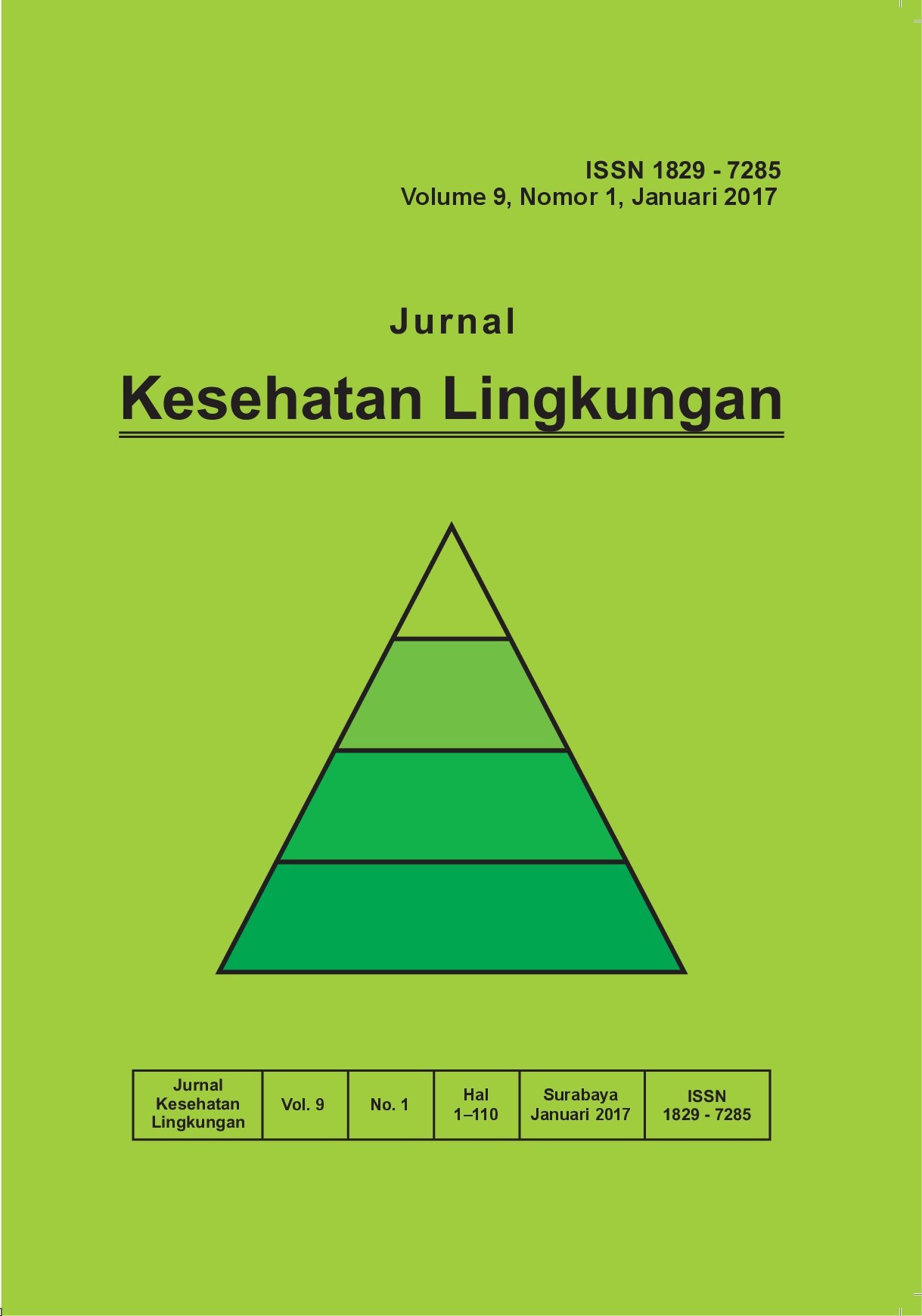 						View Vol. 9 No. 1 (2017): JURNAL KESEHATAN LINGKUNGAN
					