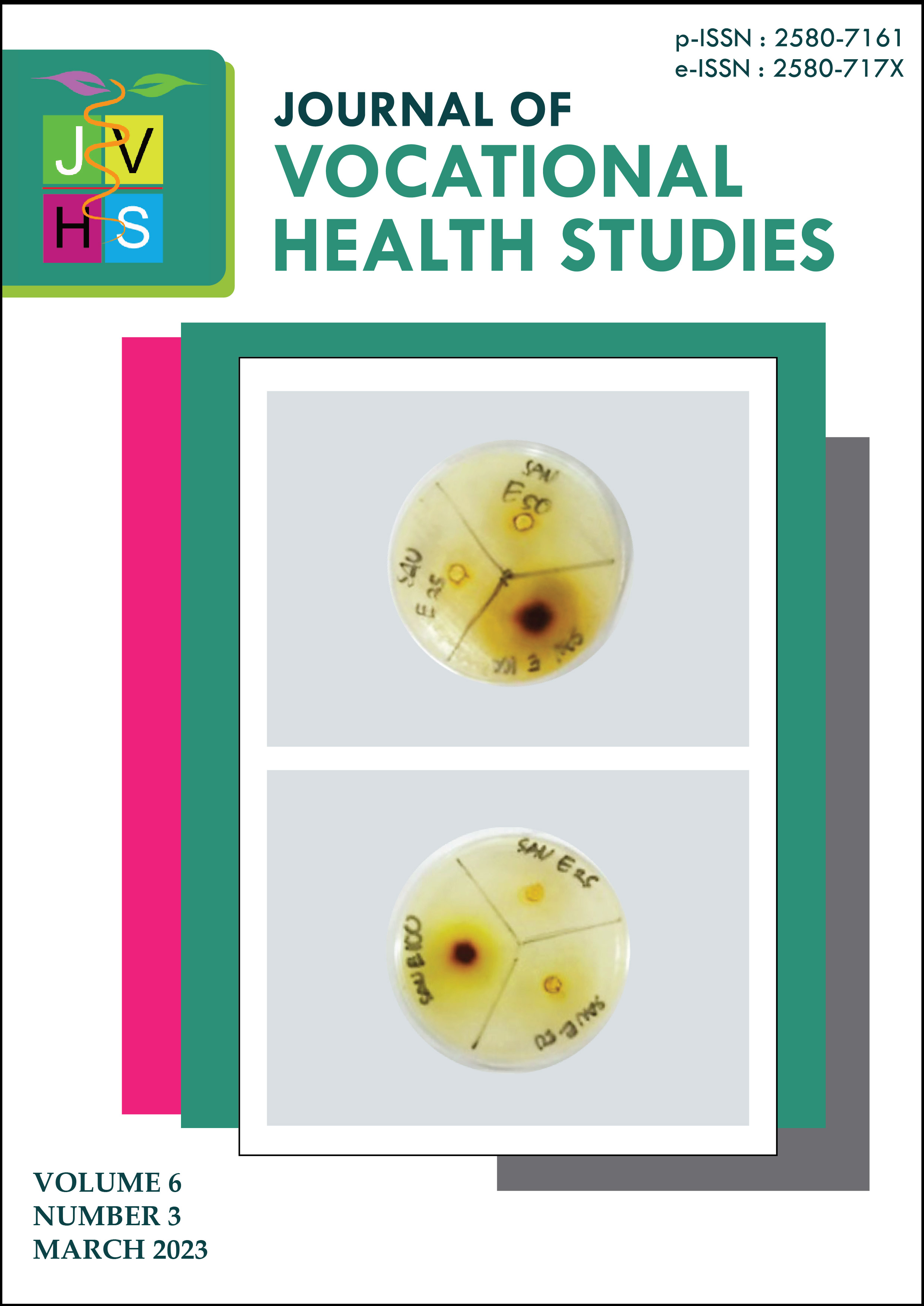 						View Vol. 6 No. 3 (2023): March 2023 | JOURNAL OF VOCATIONAL HEALTH STUDIES
					