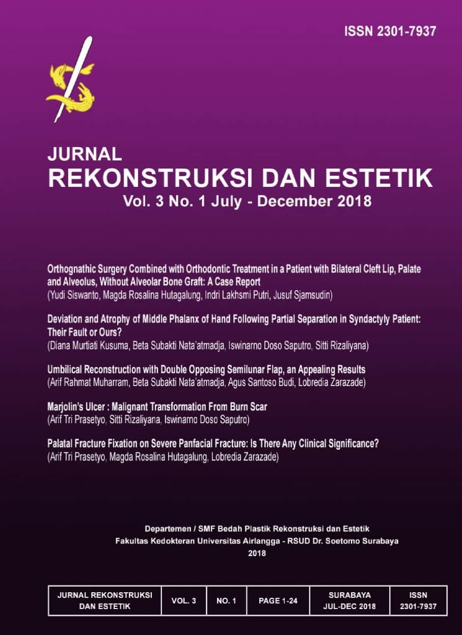 						View Vol. 3 No. 1 (2018): Jurnal Rekonstruksi dan Estetik, June 2018
					