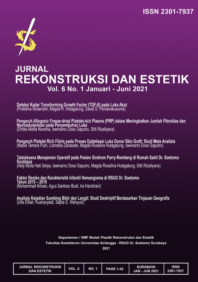 						View Vol. 5 No. 1 (2020): Jurnal Rekonstruksi dan Estetik, June 2020
					