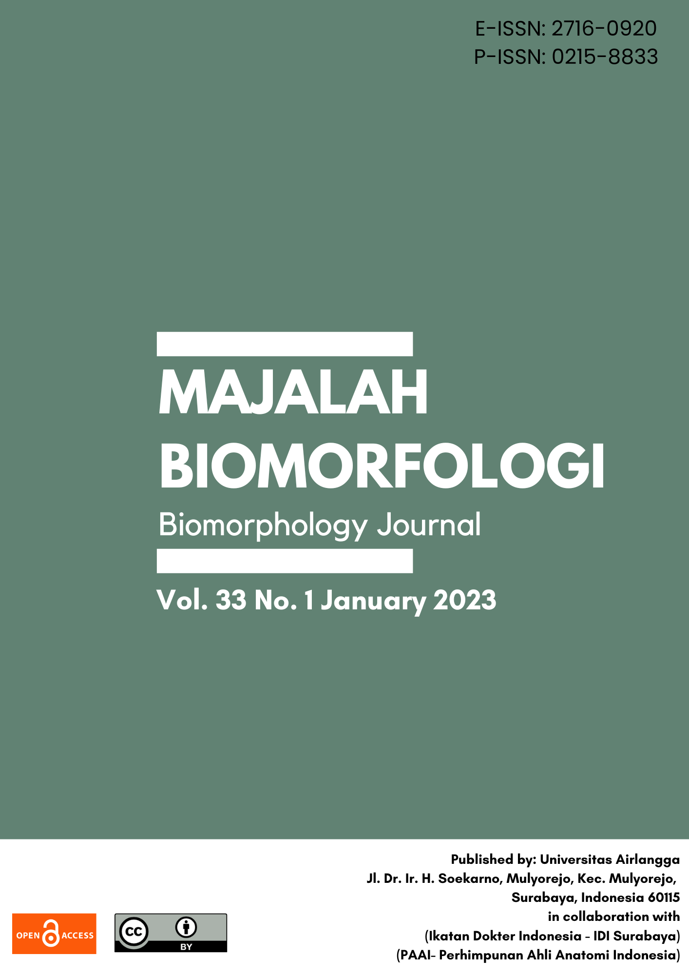 						View Vol. 28 No. 2 (2015): Majalah Biomorfologi
					