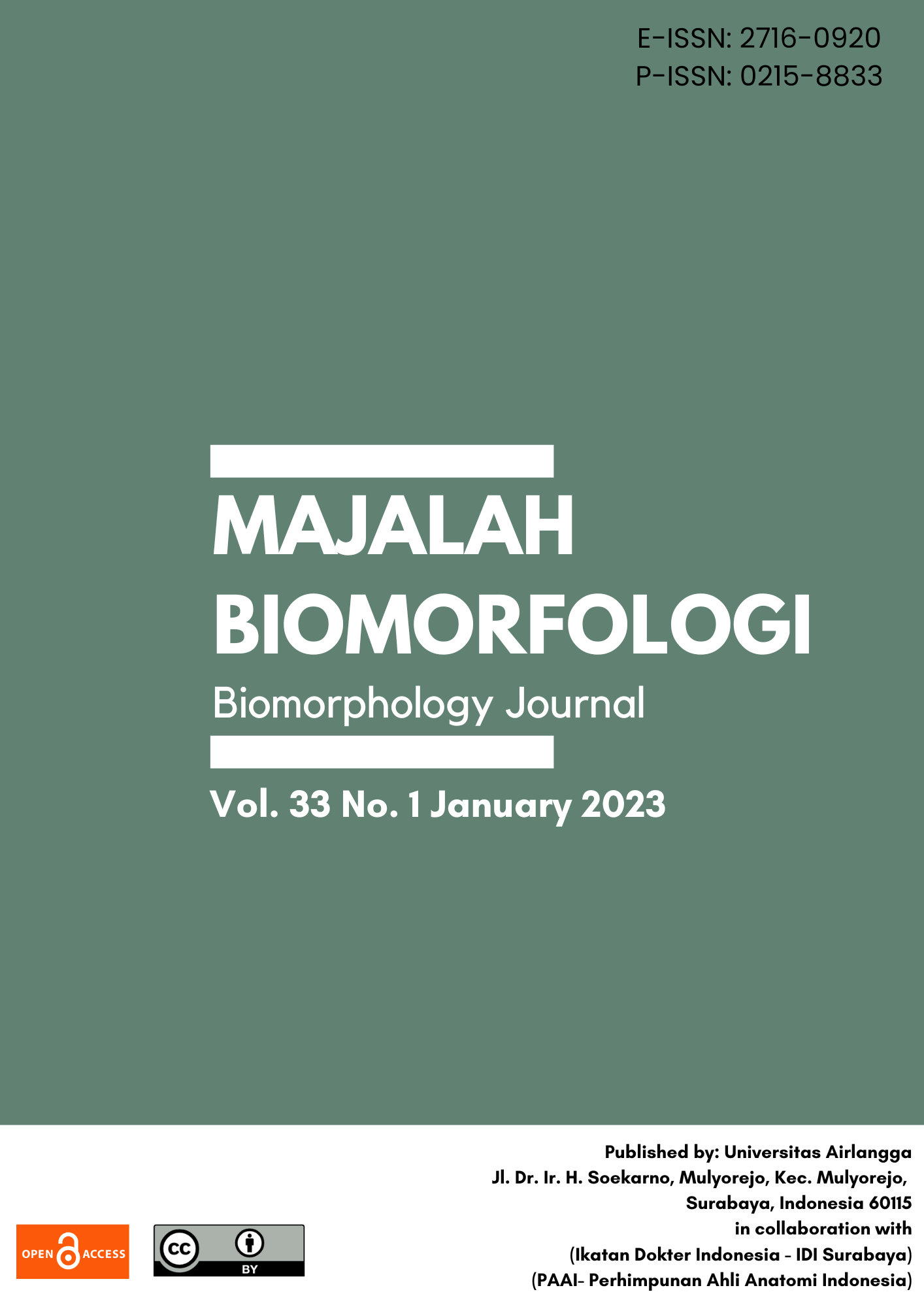 								View Vol. 33 No. 1 (2023): MAJALAH BIOMORFOLOGI
							