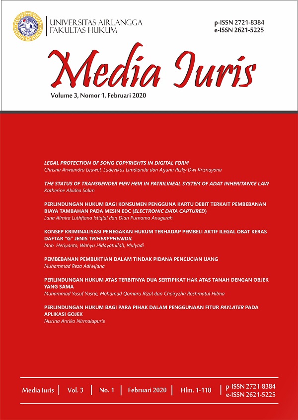 						View Vol. 3 No. 1 (2020): MEDIA IURIS
					