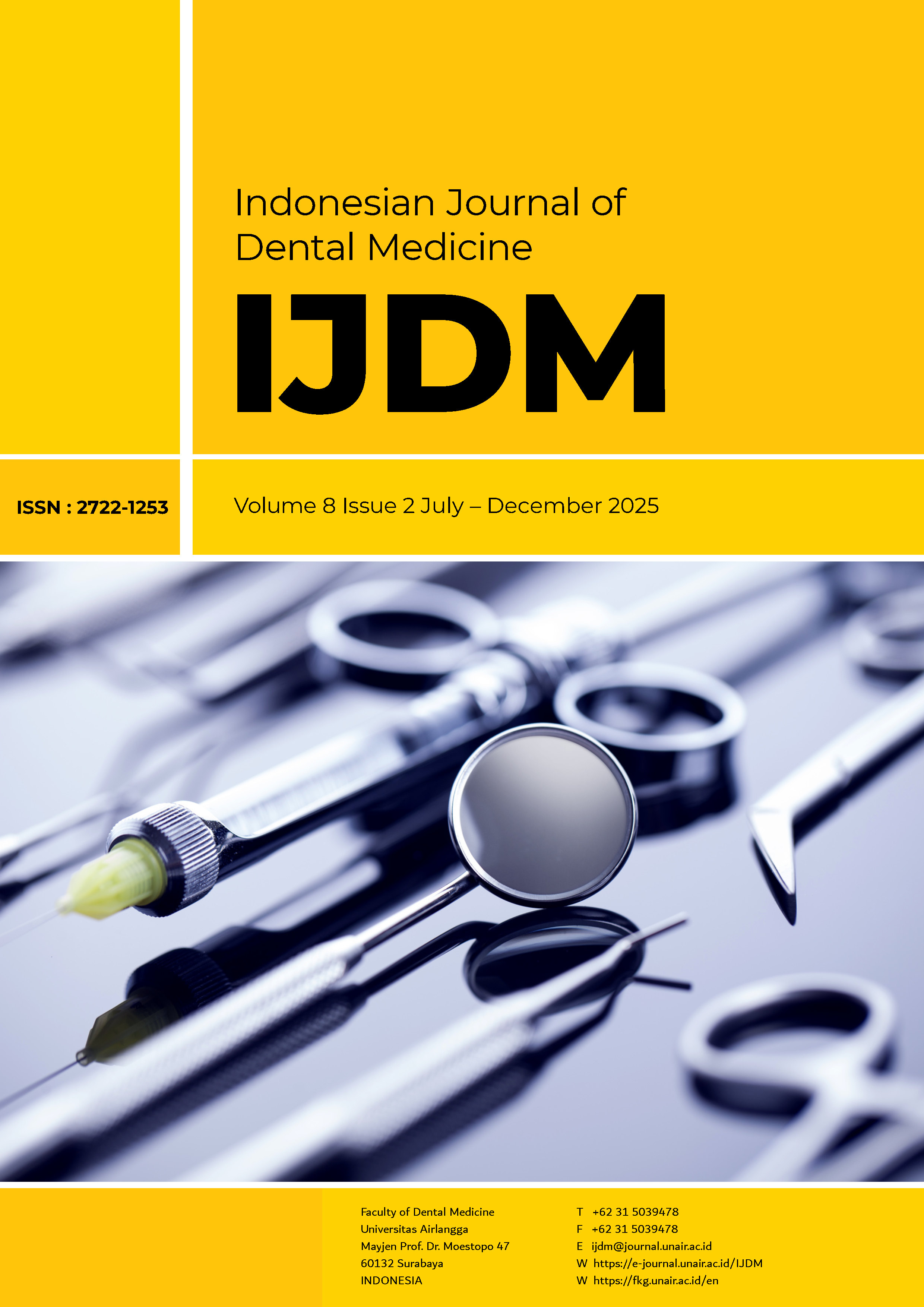       View Vol. 8 No. 2 (2025): Indonesian Journal of Dental Medicine     