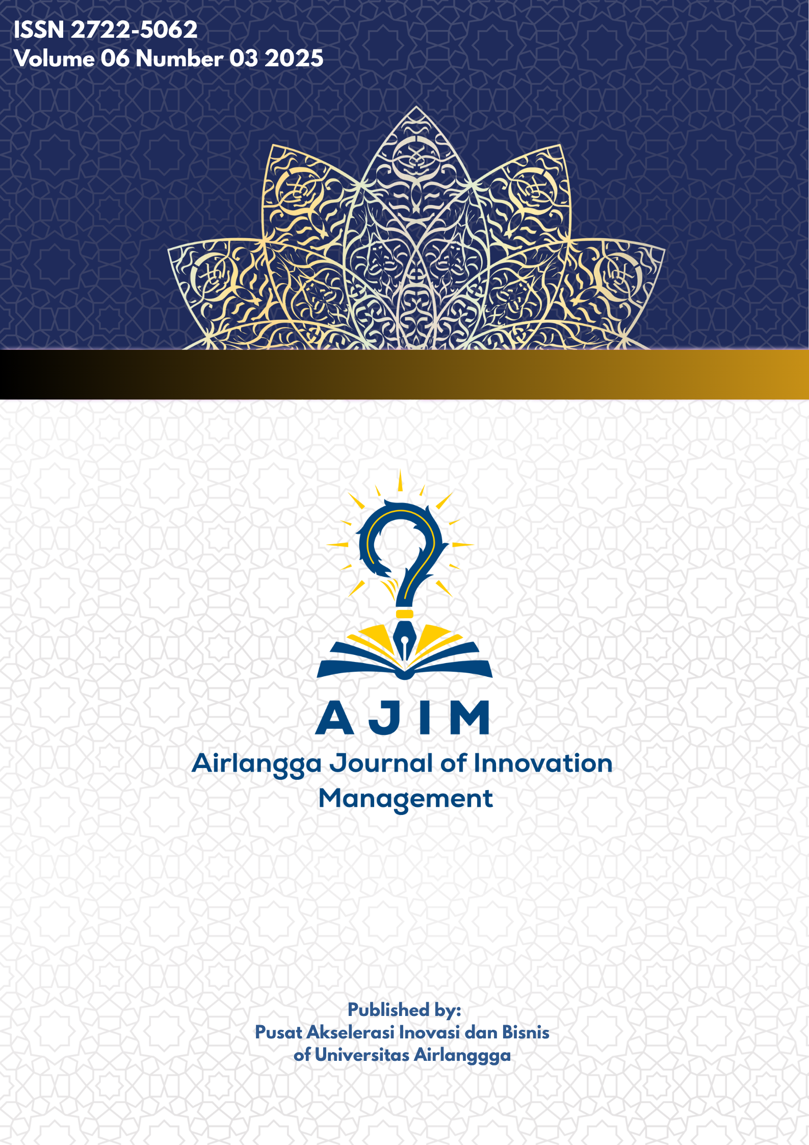 						View Vol. 6 No. 3 (2025): Airlangga Journal of Innovation Management
					