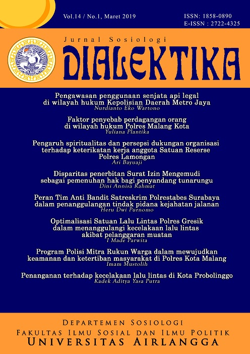 						View Vol. 14 No. 1 (2019): Jurnal Sosiologi Dialektika
					