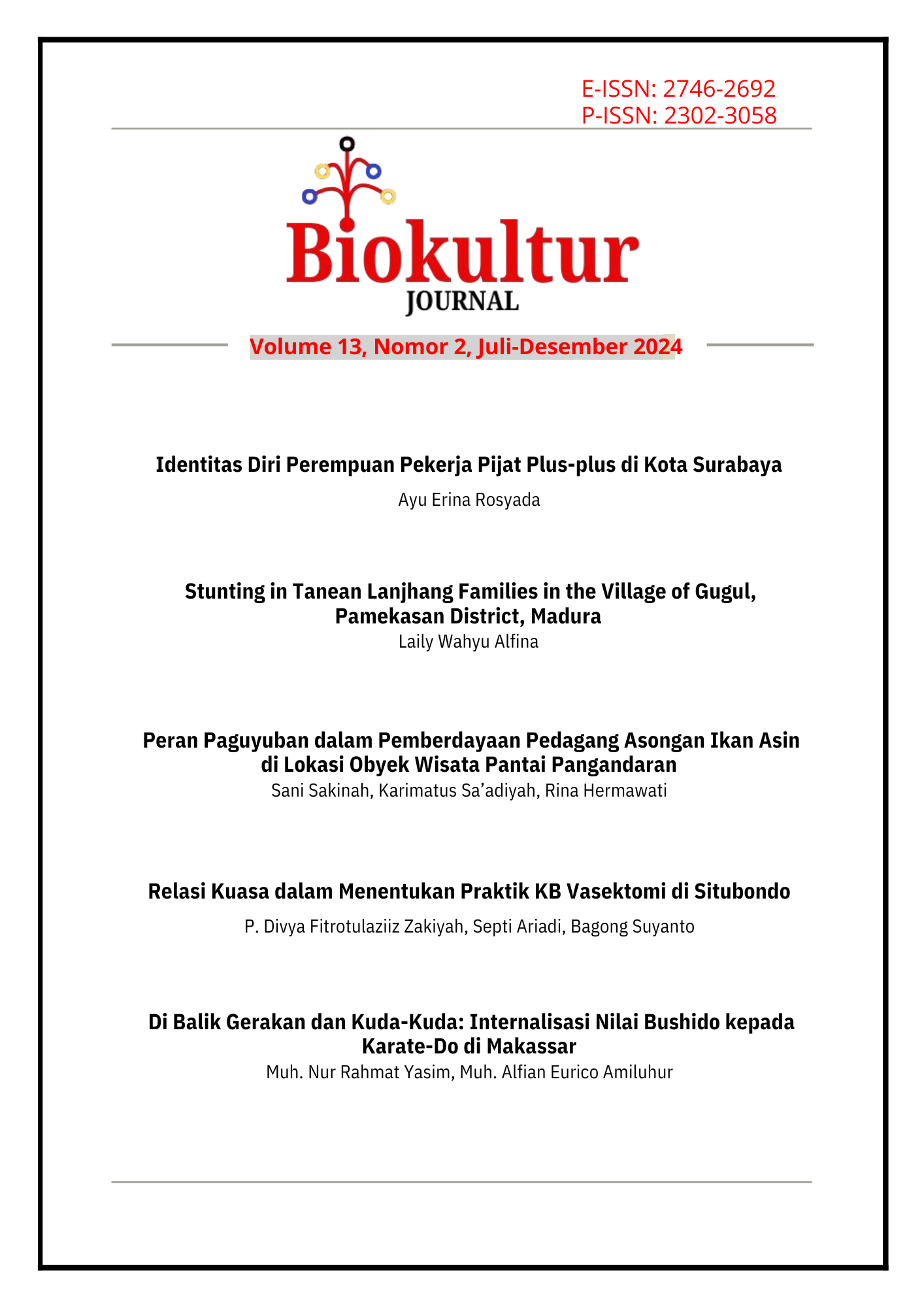 						View Vol. 13 No. 2 (2024): Relasi Kuasa, Identitas dan Pemberdayaan dalam Konteks Sosial-Budaya di Indonesia
					