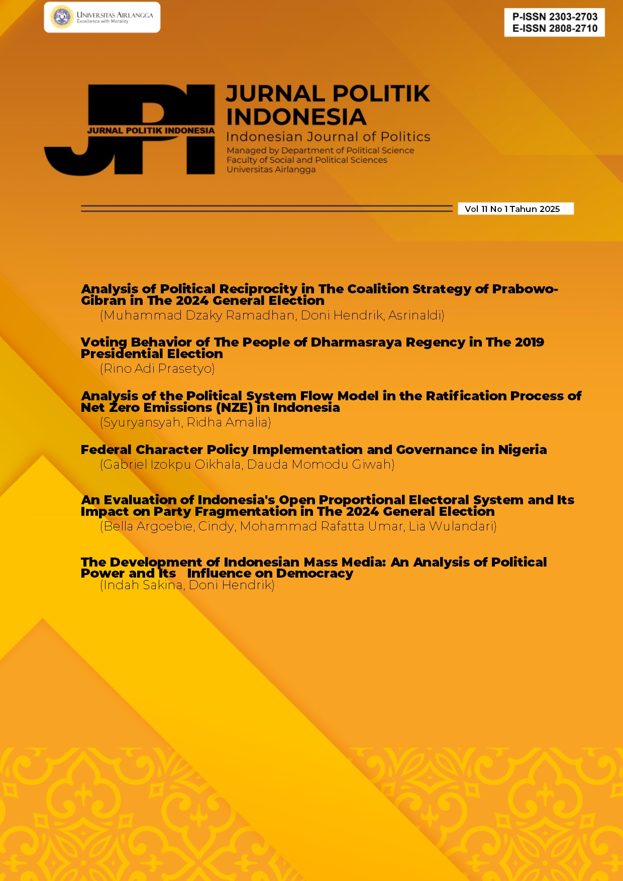       View Vol. 11 No. 1 (2025)     