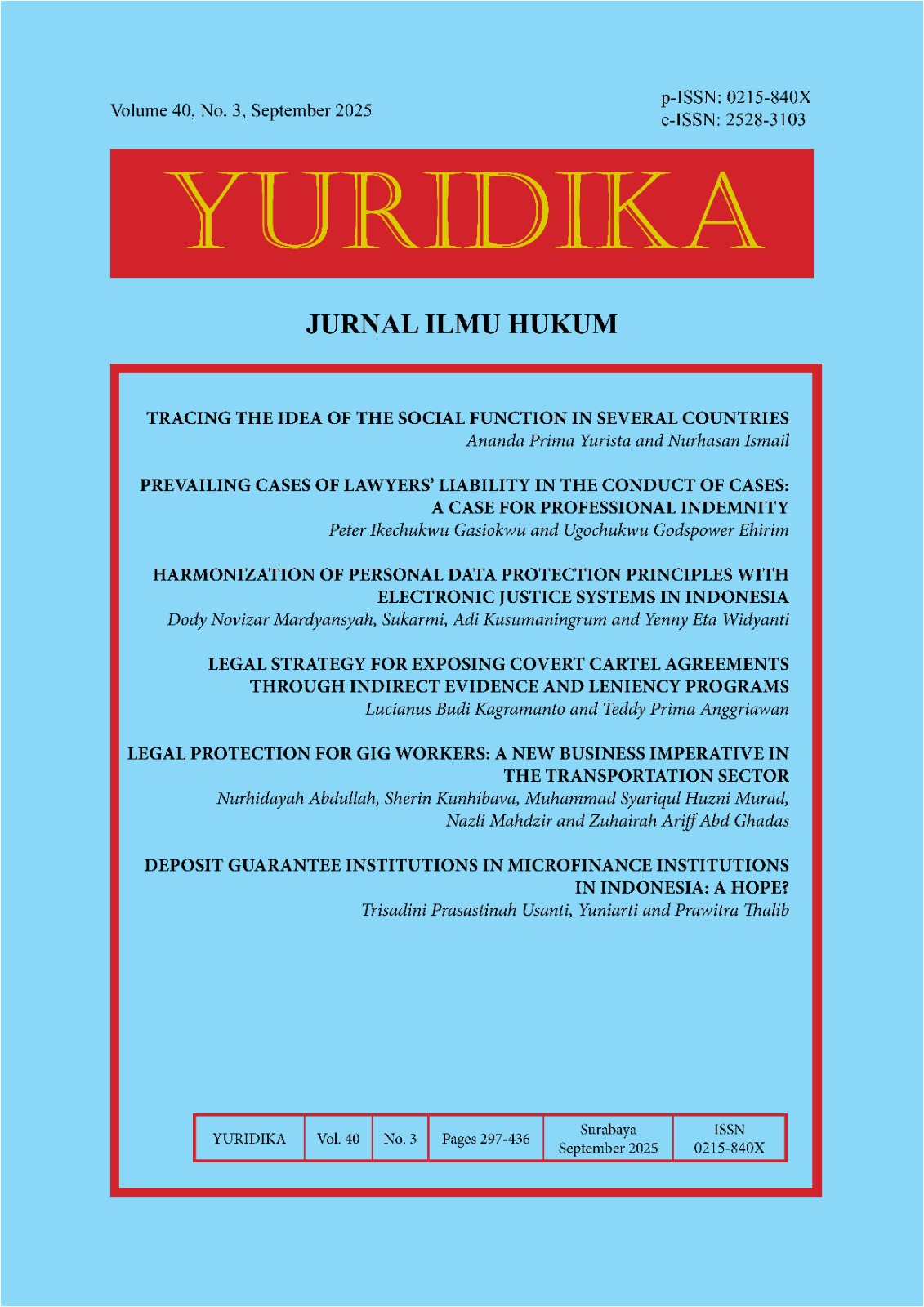       View Vol. 40 No. 3 (2025): Volume 40 No 3 September 2025     