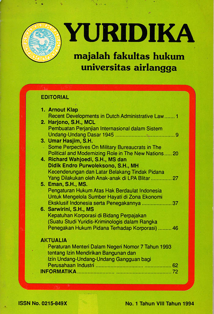 						View Vol. 8 No. 1 (1994): Volume 8 no 1 Januari 1994
					
