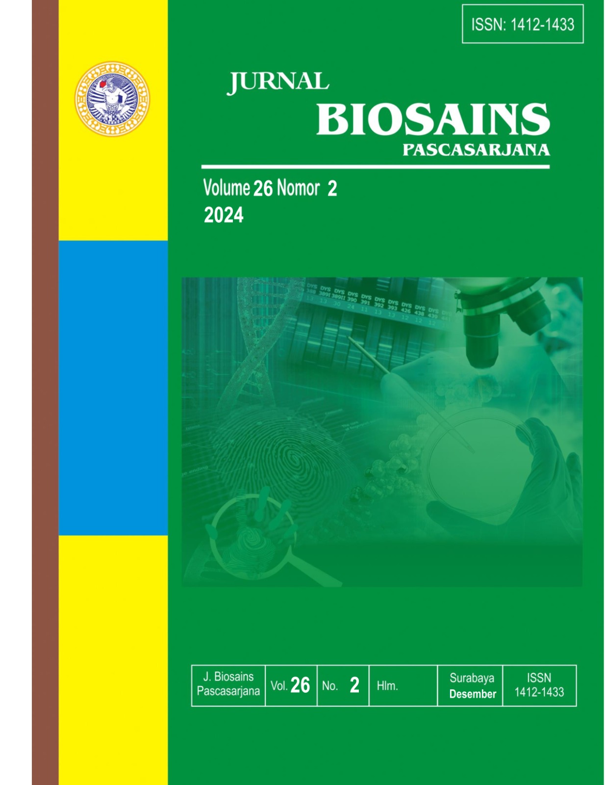 						View Vol. 26 No. 2 (2024): JURNAL BIOSAINS PASCASARJANA
					