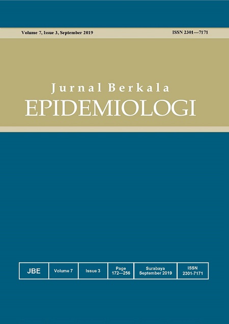 								View Vol. 7 No. 3 (2019): Jurnal Berkala Epidemiologi (Periodic Epidemiology Journal)
							