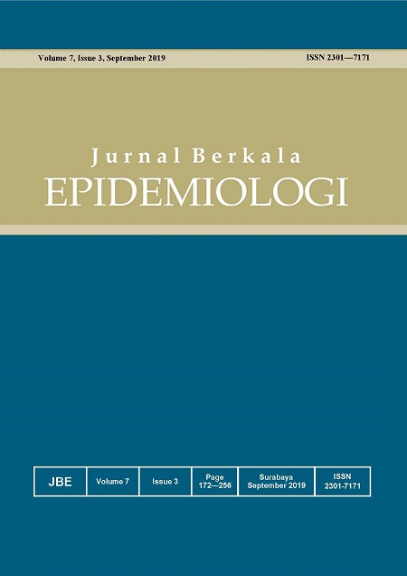 						View Vol. 7 No. 3 (2019): Jurnal Berkala Epidemiologi (Periodic Epidemiology Journal)
					