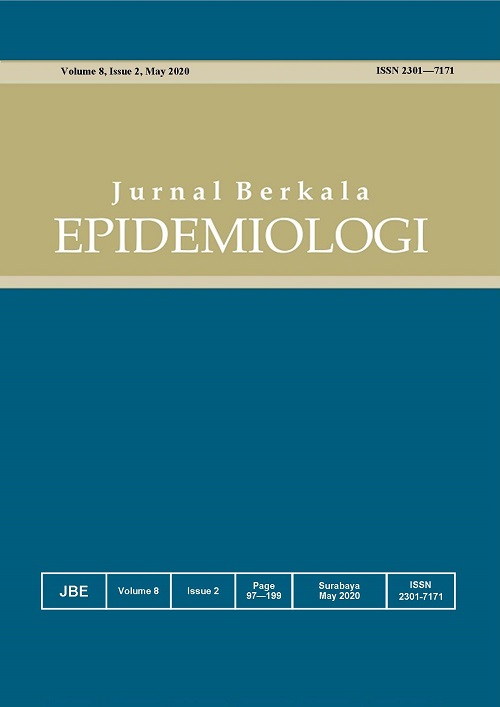 						View Vol. 8 No. 2 (2020): Jurnal Berkala Epidemiologi (Periodic Epidemiology Journal)
					