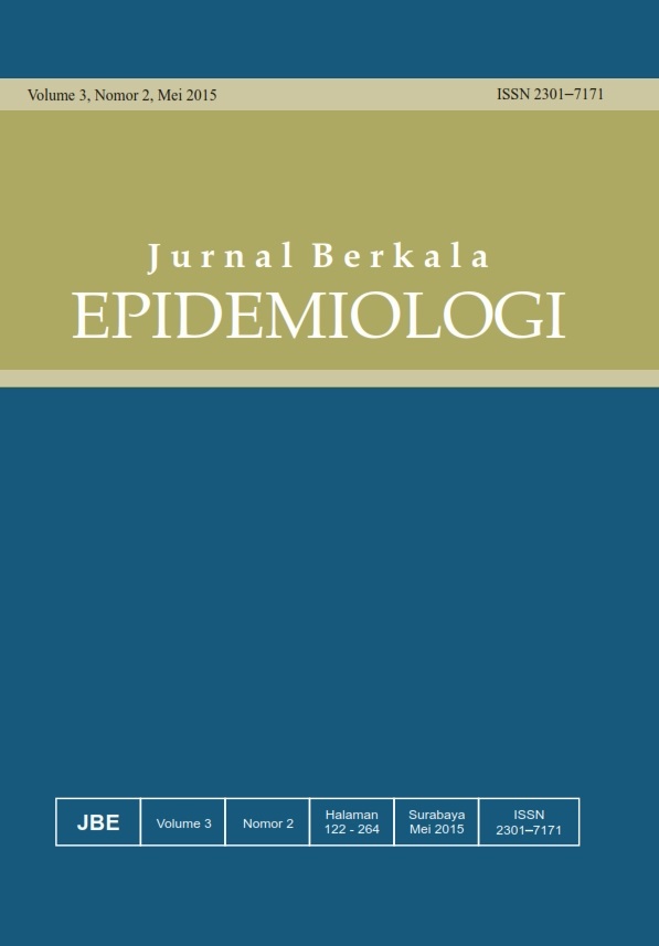 						View Vol. 3 No. 2 (2015): Jurnal Berkala Epidemiologi
					