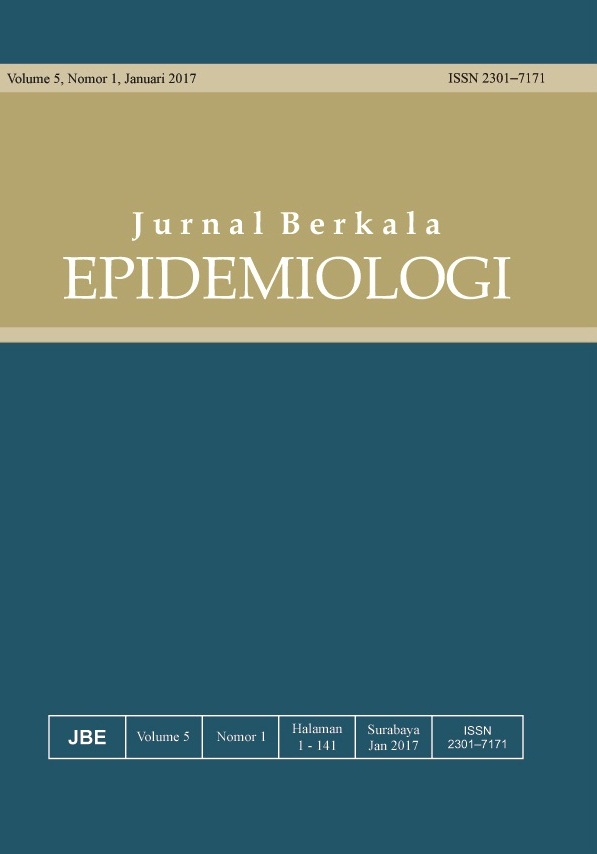 								View Vol. 5 No. 1 (2017): Jurnal Berkala Epidemiologi
							