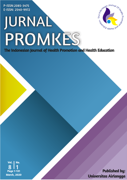       View Vol. 8 No. 1 (2020): Jurnal Promkes: The Indonesian Journal of Health Promotion and Health Education     