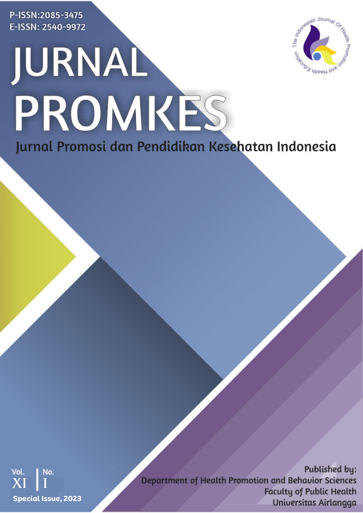						View Vol. 11 No. 1SI (2023): Jurnal Promkes: The Indonesian Journal of Health Promotion and Health Education (Special Issue-Happy and Healthy Campus)
					