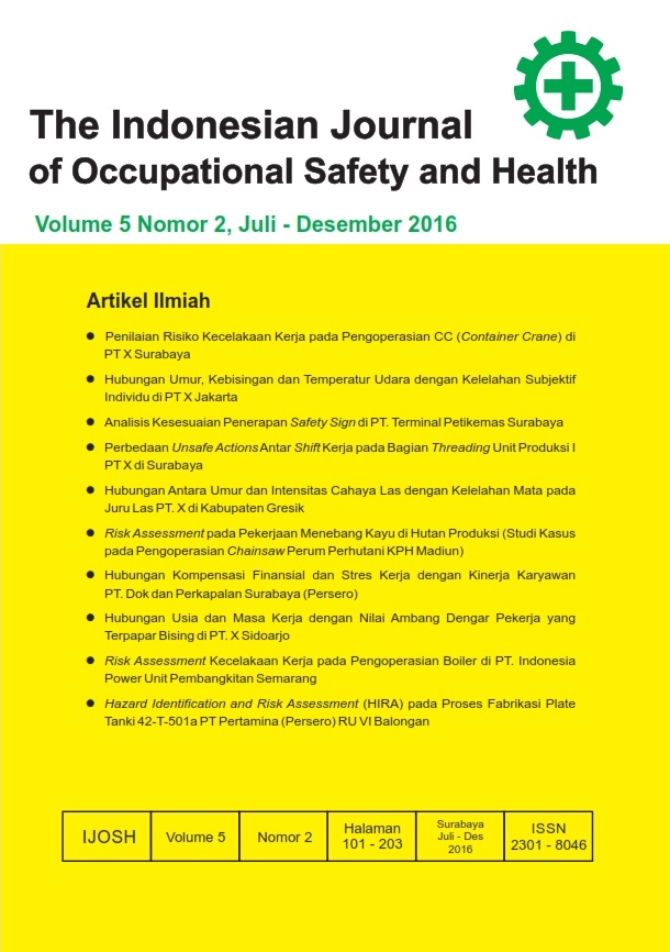       View Vol. 5 No. 2 (2016): The Indonesian Journal of Occupational Safety and Health     