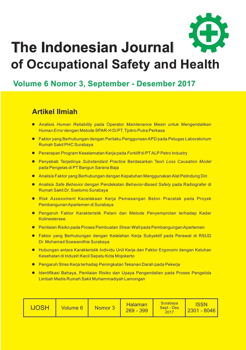 						View Vol. 6 No. 3 (2017): The Indonesian Journal Of Occupational Safety and Health
					