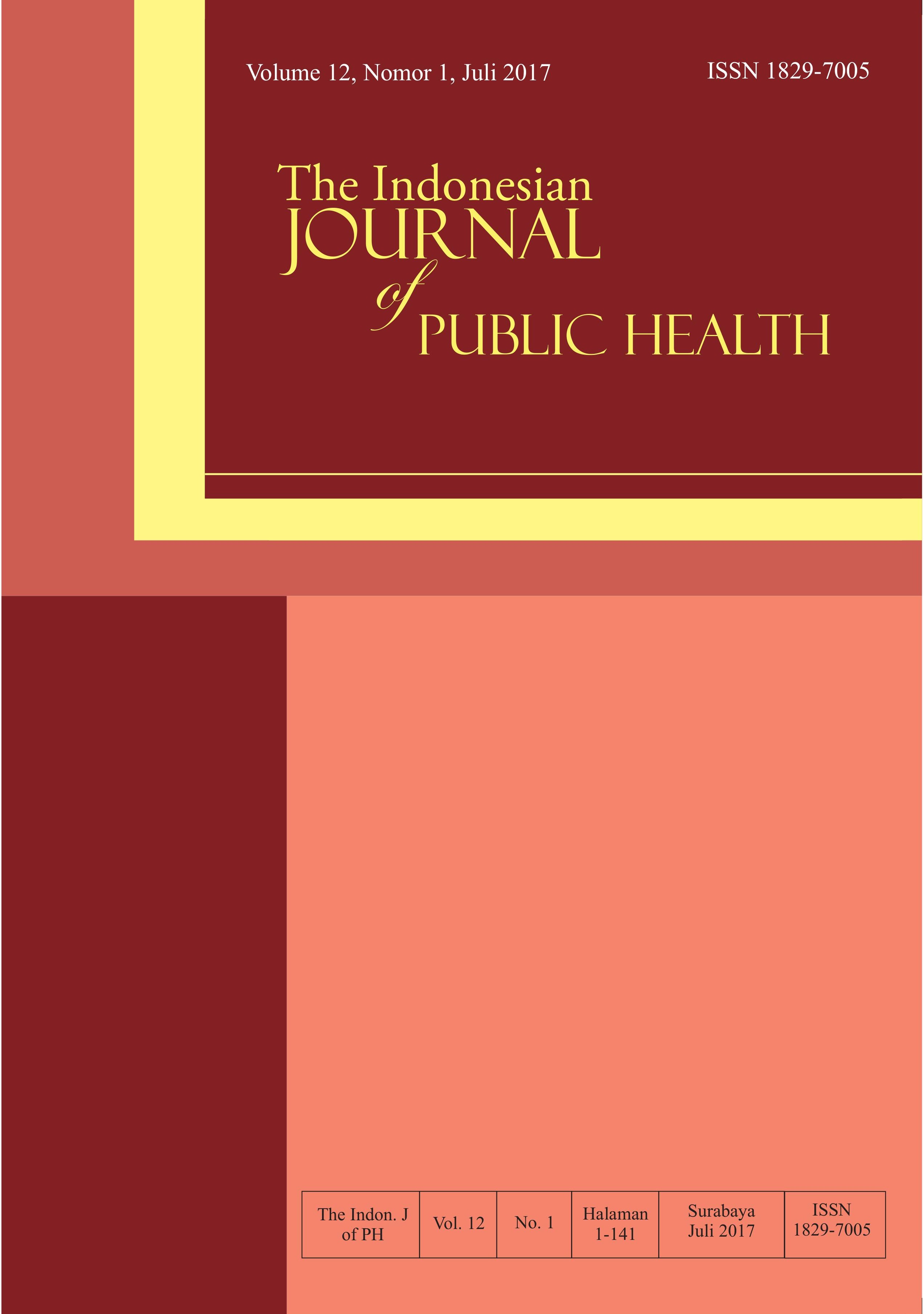 						View Vol. 12 No. 1 (2017): The Indonesian Journal Of Public Health
					