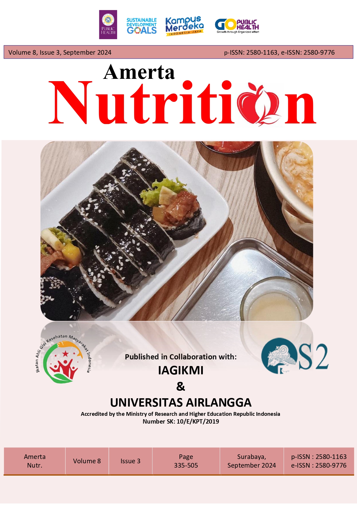       View Vol. 8 No. 3 (2024): AMERTA NUTRITION (Bilingual Edition)     