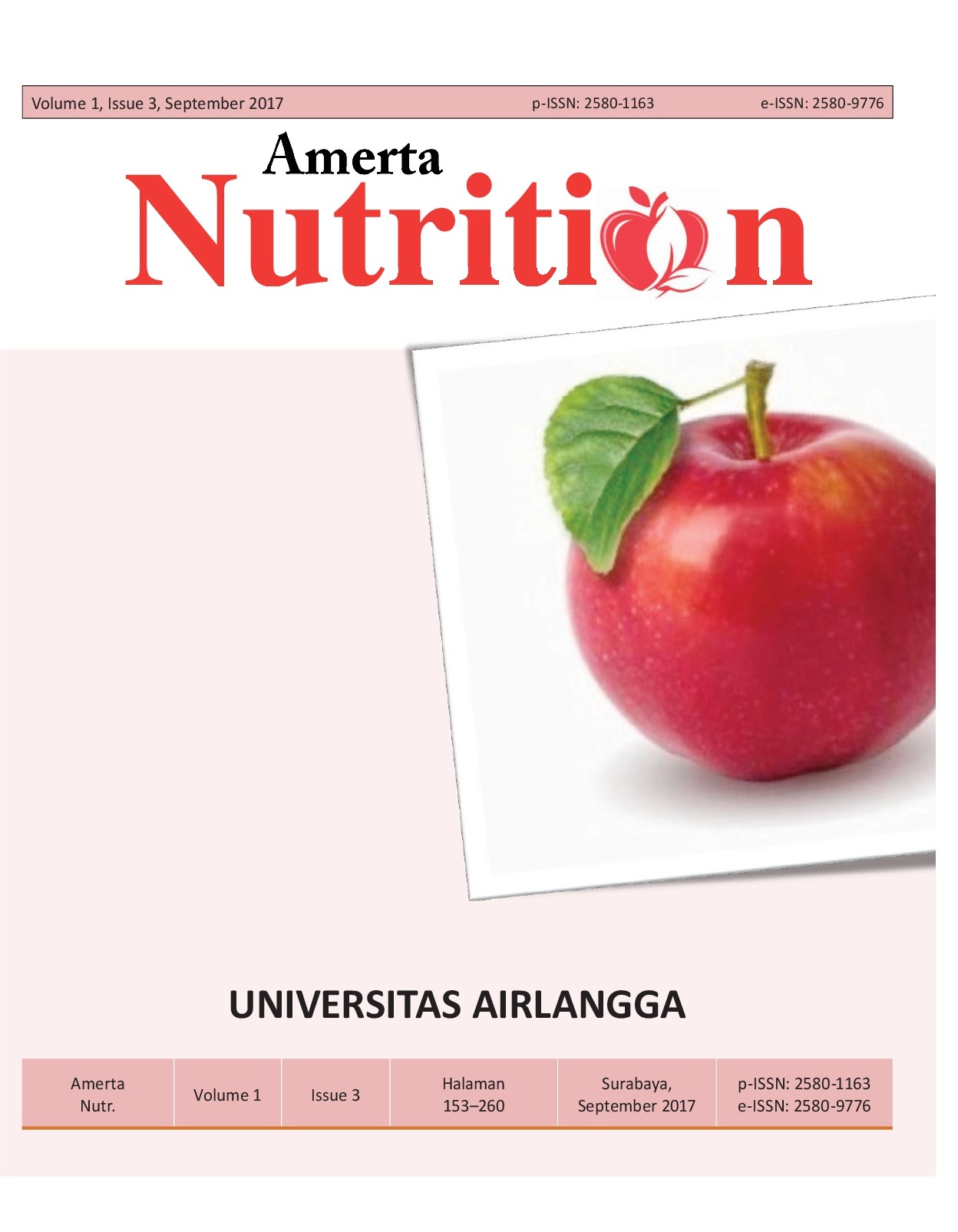 						View Vol. 1 No. 3 (2017): AMERTA NUTRITION
					