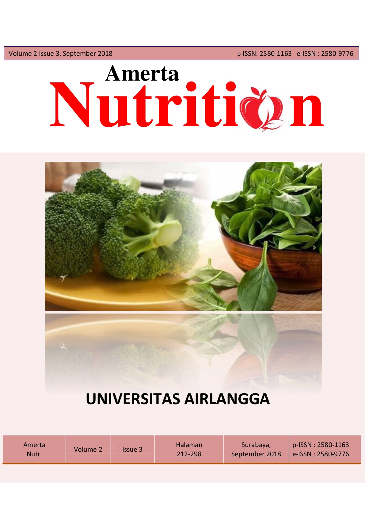       View Vol. 2 No. 3 (2018): AMERTA NUTRITION     