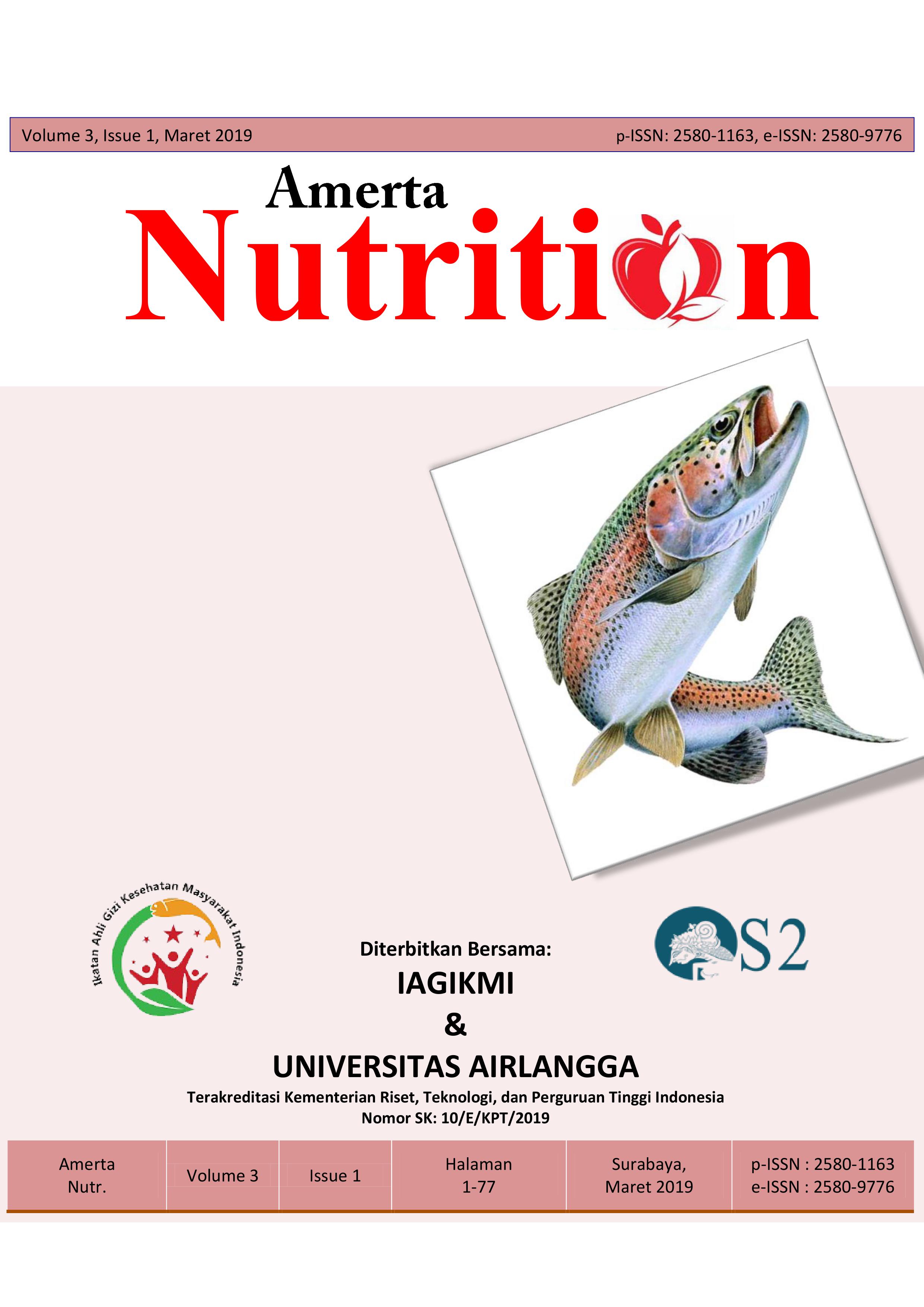       View Vol. 3 No. 1 (2019): AMERTA NUTRITION     