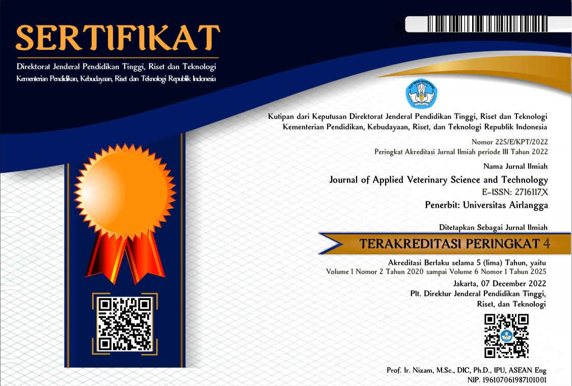 Journal of Applied Veterinary Science And Technology Journal of Applied Veterinary Science And Technology